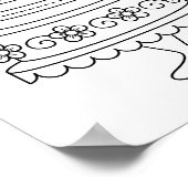 Pagina voor het kleuren van een getrapte bruiloft poster (Hoek)