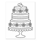 Pagina voor het kleuren van een getrapte bruiloft rubberstempel (Afrduk)