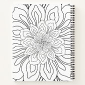 Pagina voor het kleuren van lijntekenbloemen notitieboek (Achterkant)