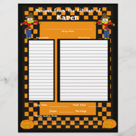 Pagina voor ontvangst van halloween screcrow