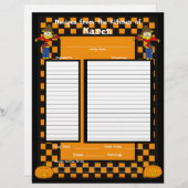 Pagina voor ontvangst van halloween screcrow (Voorkant / Achterkant)