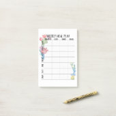 Pagina Wekelijks maaltijdplan Post-it® Notes (Op bureau)