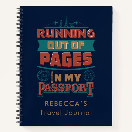 Pagina's bijna leeg Vakantiereisjournaal Notitieboek (Voorkant)