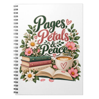 Pagina's Bloemen en Vrede Bloem Boek Notitieboek