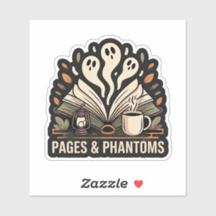 Pagina's & Fantomen — gezellig griezelig lezen Sticker