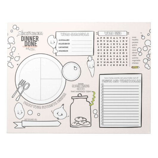 Pagina's met activiteit op de binnenplaats notitieblok (Voorkant)