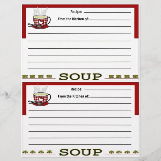 Pagina's met Soep Recipe voor Recipe Multomap (Voorkant)