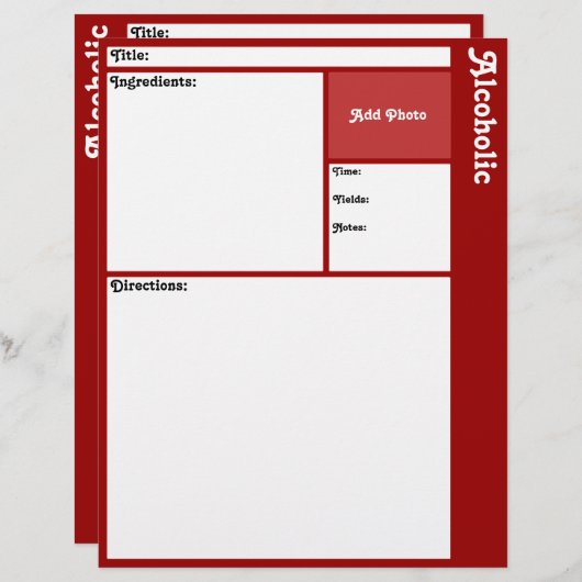 Pagina's ontvangen (donkerrood) (Voorkant / Achterkant)