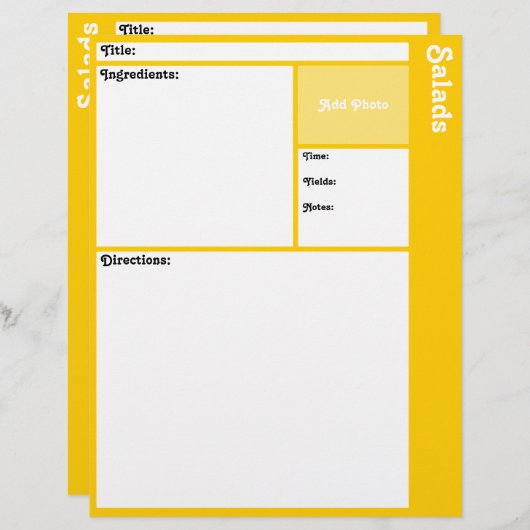 Pagina's ontvangen (geel) (Voorkant / Achterkant)