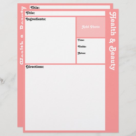 Pagina's ontvangen (roze) (Voorkant / Achterkant)