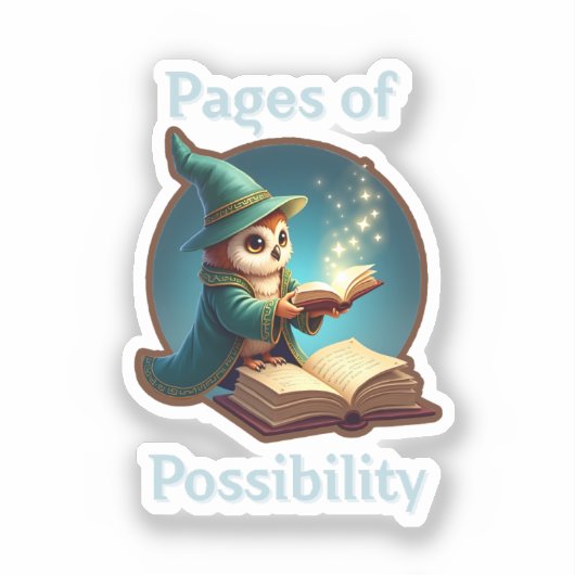Pagina's van de mogelijkheid - Schattigee Wizard O Sticker (Voorkant)