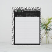 Pagina's van het Guest Book voor Wedding Album (Staand voorkant)