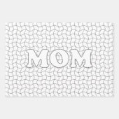 Pagina's voor moederdag kleuren inpakpapier vel (Voorkant 3)