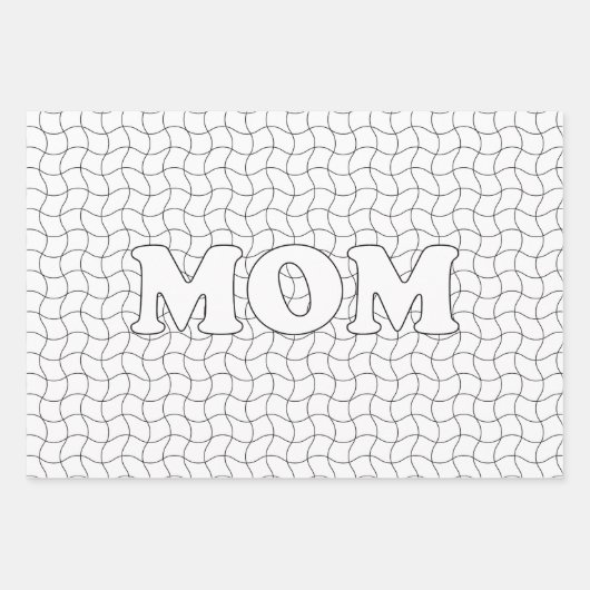 Pagina's voor moederdag kleuren inpakpapier vel (Voorkant 3)