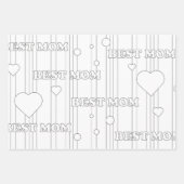 Pagina's voor moederdag kleuren inpakpapier vel (Voorkant 2)