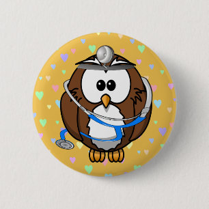 pagineren Doc Owl Ronde Button 5,7 Cm