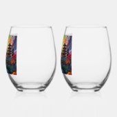 Pagoda and Coloured Landscape  Wijnglas Zonder Voet (Links)