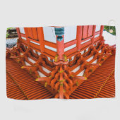 Pagoda bottom up perspective, Miyajima Golfhanddoek (Horizontaal)