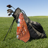 Pagoda bottom up perspective, Miyajima Golfhanddoek (Groen)