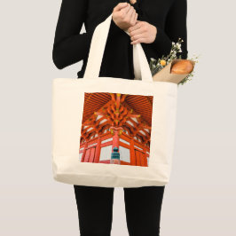 Pagoda bottom up perspective, Miyajima Grote Tote Bag