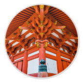 Pagoda bottom up perspective, Miyajima Keramische Knop (Voorkant)