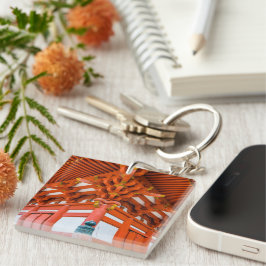 Pagoda bottom up perspective, Miyajima Sleutelhanger