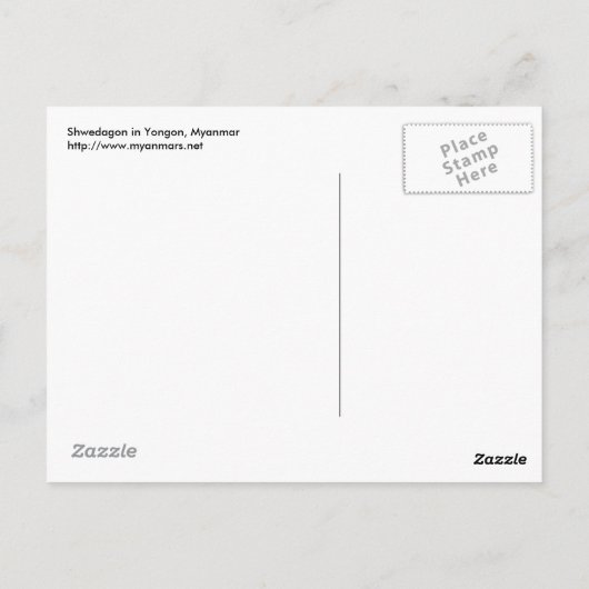 Pagoda Briefkaart (Achterkant)