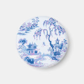 Pagoda Garden in Blue and Purple Magnet (Voorkant)
