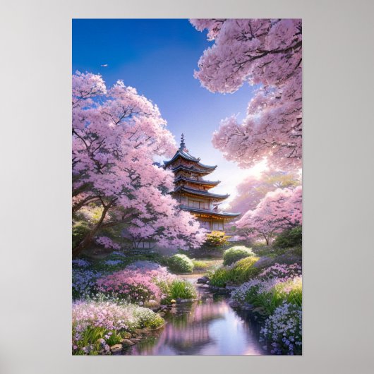 Pagoda in Bloom Poster (Voorkant)
