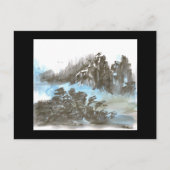 Pagoda in de bergen in het Zwarte Briefkaart (Voorkant)