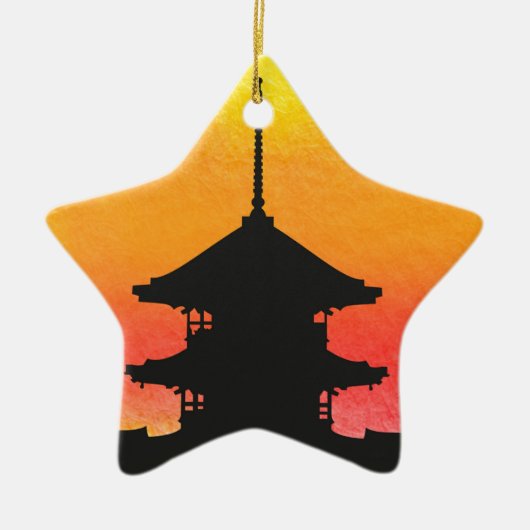 Pagoda Japan Kyoto Keramisch Ornament (Voorkant)