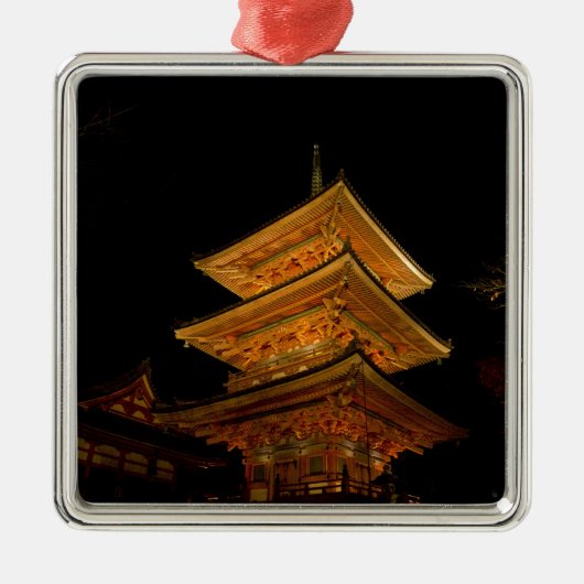 Pagoda Japan Kyoto Metalen Ornament (Voorkant)