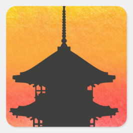 Pagoda Japan Kyoto Vierkante Sticker