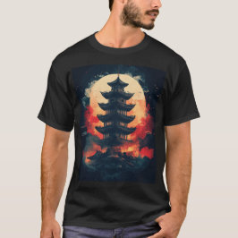 Pagoda Logo Symbol1 Digitale kunst T-shirt