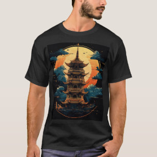 Pagoda Logo Symbol2 Digitale kunst T-shirt
