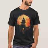 Pagoda Logo Symbol3 Digitale Kunst T-shirt (Voorkant)