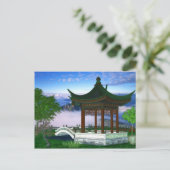 Pagoda Natuur Landschap Fantasy Art Briefkaart (Staand voorkant)