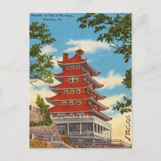 Pagoda on Mt. Penn, Reading, Pennsylvania Briefkaart (Voorkant)