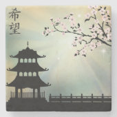 Pagoda ray of light "Hope" Stenen Onderzetter (Voorkant)