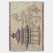 Pagoda Roos gemengd media-Orientaal Deken (Voorkant Verticaal)