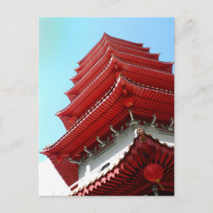Pagoda - Singapore Chinese tuin - Briefkaart