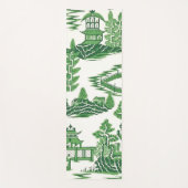 Pagoda Theehuis Chinoiserie in Jade Green Yogamat (Voorkant)