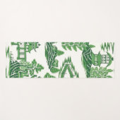 Pagoda Theehuis Chinoiserie in Jade Green Yogamat (Voorkant (horizontaal))