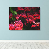 Pagode Bloemen Kleurrijk Rood en Roze Canvas Afdruk (Insitu (Houten vloer))