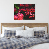 Pagode Bloemen Kleurrijk Rood en Roze Canvas Afdruk (Insitu (Slaapkamer))