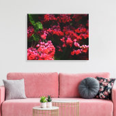 Pagode Bloemen Kleurrijk Rood en Roze Canvas Afdruk (Insitu (Woonkamer))