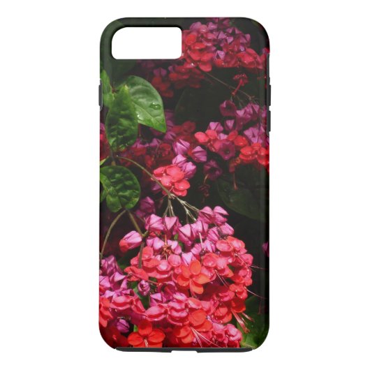 Pagode Bloemen Kleurrijk Rood en Roze Case-Mate iPhone Case (Achterkant)