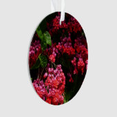 Pagode Bloemen Kleurrijk Rood en Roze Ornament (voorkant)