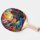 Pagode en gekleurd landschap Ping Pong Paddle Tafeltennisbatje (Zijkant)