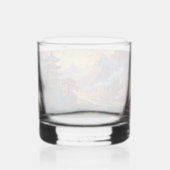 Pagode en gekleurd landschap Whiskey glas (Achterkant)